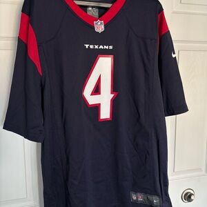 Deshawn Watson Nike Blue Jersey with Red Accents and Team Name
